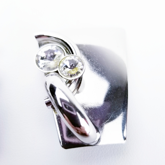 Vintage Astee Art Deco Rhinestone Earrings EVC - Picture 6 of 11